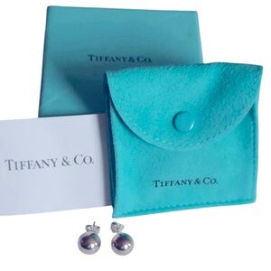 Tiffany & Co Sterling Silver HardWear Ball Stud Earrings